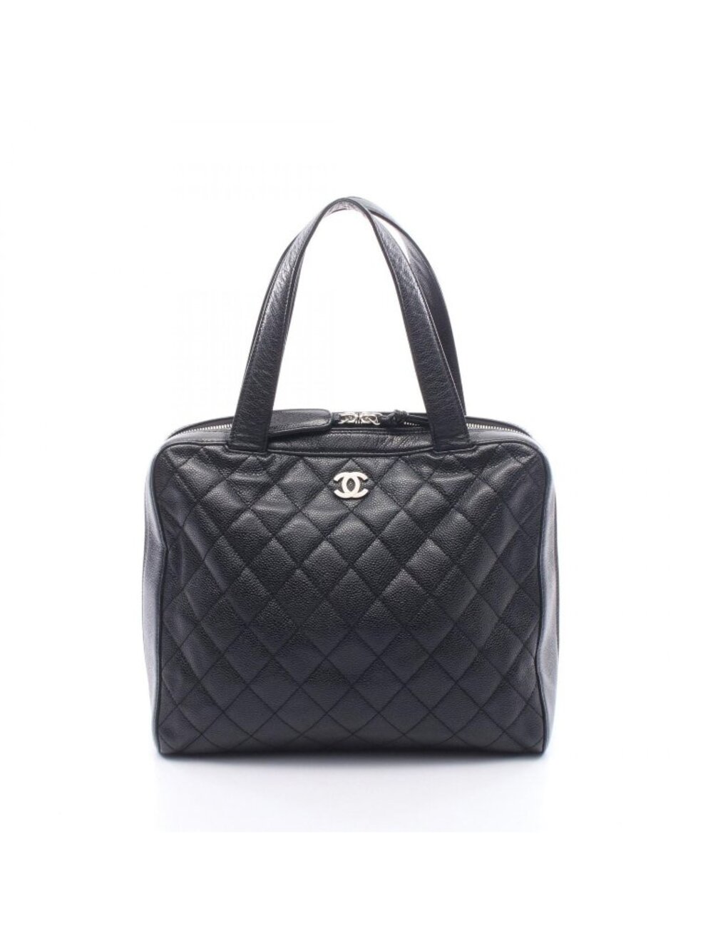Chanel Tote Bag Quilted Black Caviar Leather